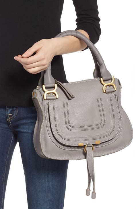 chloe marcie wallet grey|chloé marcie small leather satchel.